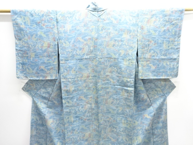  草花模様小紋着物